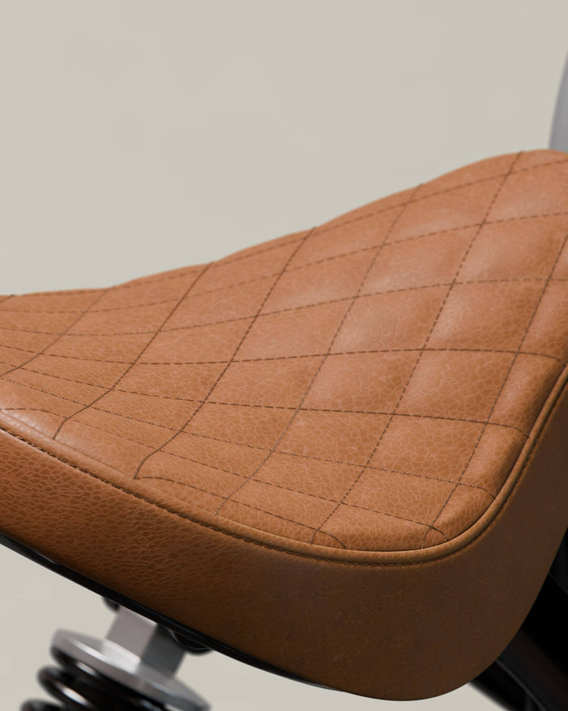 Diamond Stitch Leather Saddle